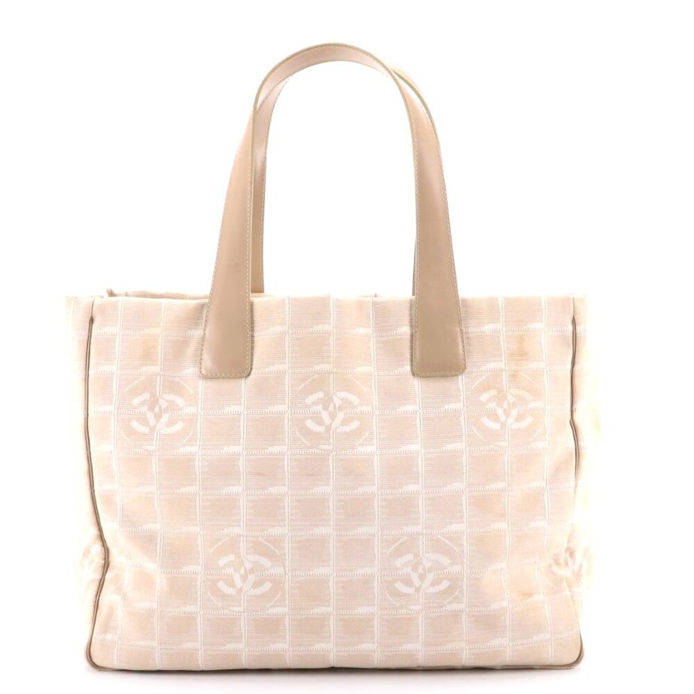 Chanel CC Canvas & Leather Tote with Overlapping CC Monogram